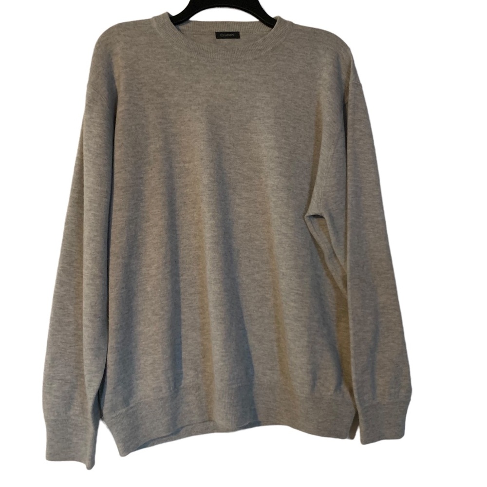 Cruciani Gray Crewneck Wool Sweater Sz 56